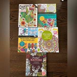 Colorful Adult Coloring Books Set